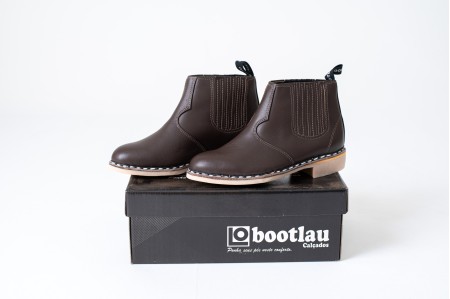 Bota Artesanal Vira Francesa - Cor Café
